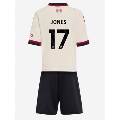 Liverpool Barn Bortaställ 2025/26 Curtis Jones 17 Kortärmad Tröja + Shorts