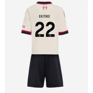 Liverpool Barn Bortaställ 2025/26 Hugo Ekitike 22 Kortärmad Tröja + Shorts
