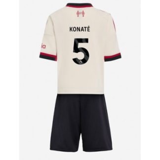 Liverpool Barn Bortaställ 2025/26 Ibrahima Konaté 5 Kortärmad Tröja + Shorts