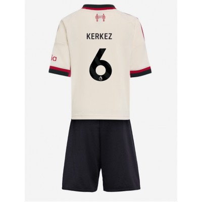 Liverpool Barn Bortaställ 2025/26 Milos Kerkez 6 Kortärmad Tröja + Shorts