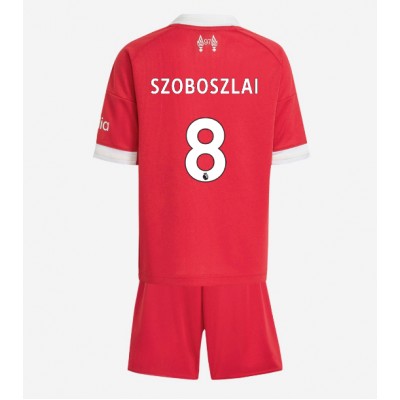 Liverpool Barn Hemmaställ 2025/26 Dominik Szoboszlai 8 Kortärmad Tröja + Shorts
