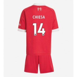 Liverpool Barn Hemmaställ 2025/26 Federico Chiesa 14 Kortärmad Tröja + Shorts