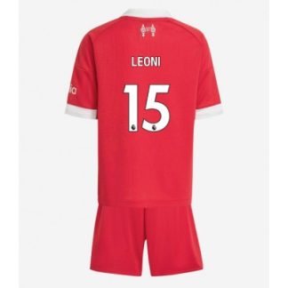 Liverpool Barn Hemmaställ 2025/26 Giovanni Leoni 15 Kortärmad Tröja + Shorts