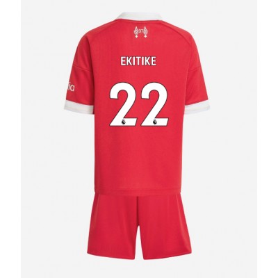 Liverpool Barn Hemmaställ 2025/26 Hugo Ekitike 22 Kortärmad Tröja + Shorts