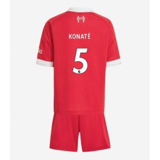 Liverpool Barn Hemmaställ 2025/26 Ibrahima Konaté 5 Kortärmad Tröja + Shorts