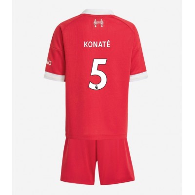 Liverpool Barn Hemmaställ 2025/26 Ibrahima Konaté 5 Kortärmad Tröja + Shorts