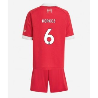 Liverpool Barn Hemmaställ 2025/26 Milos Kerkez 6 Kortärmad Tröja + Shorts
