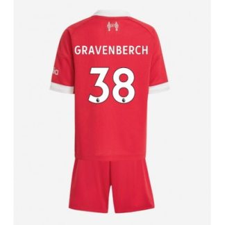 Liverpool Barn Hemmaställ 2025/26 Ryan Gravenberch 38 Kortärmad Tröja + Shorts