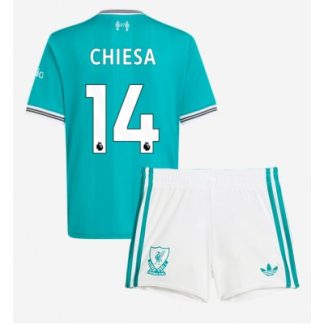 Liverpool Barn Tredjeställ 2025/26 Federico Chiesa 14 Kortärmad Tröja + Shorts