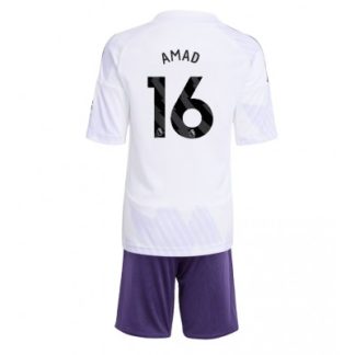 Manchester United Barn Bortaställ 2025/26 Amad Diallo 16 Kortärmad Tröja + Shorts