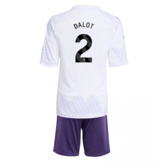 Manchester United Barn Bortaställ 2025/26 Diogo Dalot 2 Kortärmad Tröja + Shorts