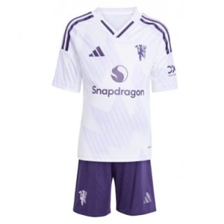 Manchester United Barn Bortaställ 2025/26 Kortärmad Tröja + Shorts