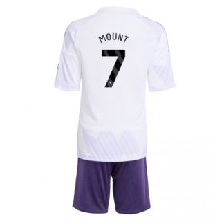Manchester United Barn Bortaställ 2025/26 Mason Mount 7 Kortärmad Tröja + Shorts