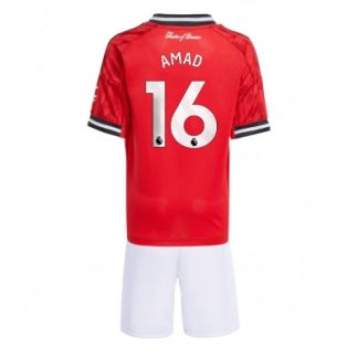 Manchester United Barn Hemmaställ 2025/26 Amad Diallo 16 Kortärmad Tröja + Shorts