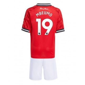 Manchester United Barn Hemmaställ 2025/26 Bryan Mbeumo 19 Kortärmad Tröja + Shorts