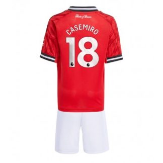 Manchester United Barn Hemmaställ 2025/26 Casemiro 18 Kortärmad Tröja + Shorts