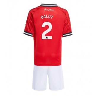 Manchester United Barn Hemmaställ 2025/26 Diogo Dalot 2 Kortärmad Tröja + Shorts