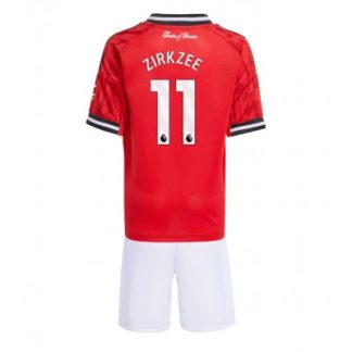 Manchester United Barn Hemmaställ 2025/26 Joshua Zirkzee 11 Kortärmad Tröja + Shorts