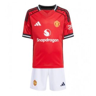 Manchester United Barn Hemmaställ 2025/26 Kortärmad Tröja + Shorts