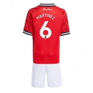 Manchester United Barn Hemmaställ 2025/26 Lisandro Martínez 6 Kortärmad Tröja + Shorts