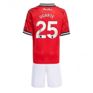 Manchester United Barn Hemmaställ 2025/26 Manuel Ugarte 25 Kortärmad Tröja + Shorts