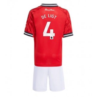 Manchester United Barn Hemmaställ 2025/26 Matthijs de Ligt 4 Kortärmad Tröja + Shorts