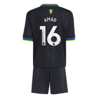 Manchester United Barn Tredjeställ 2025/26 Amad Diallo 16 Kortärmad Tröja + Shorts