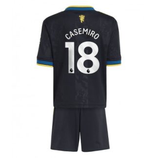Manchester United Barn Tredjeställ 2025/26 Casemiro 18 Kortärmad Tröja + Shorts