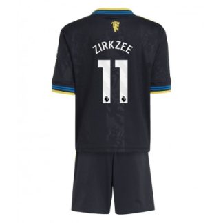 Manchester United Barn Tredjeställ 2025/26 Joshua Zirkzee 11 Kortärmad Tröja + Shorts