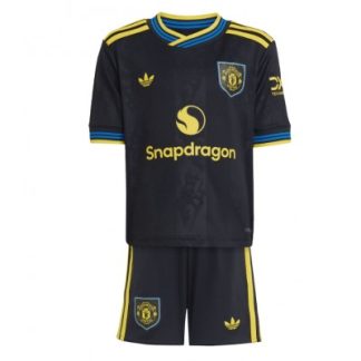 Manchester United Barn Tredjeställ 2025/26 Kortärmad Tröja + Shorts
