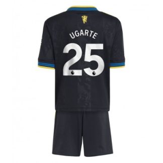 Manchester United Barn Tredjeställ 2025/26 Manuel Ugarte 25 Kortärmad Tröja + Shorts