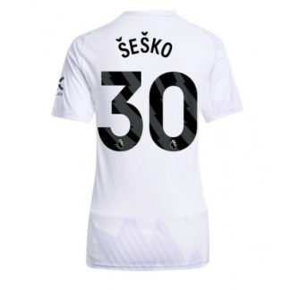 Manchester United Dam Bortatröja 2025/26 Benjamin Šeško 30 Kortärmad Fotbollströja