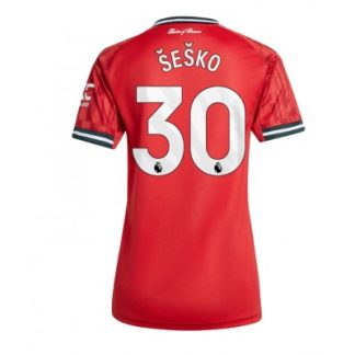 Manchester United Dam Hemmatröja 2025/26 Benjamin Šeško 30 Kortärmad Fotbollströja