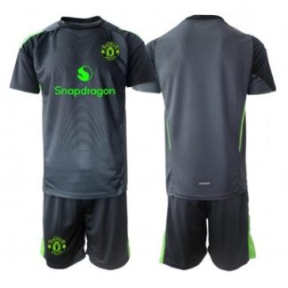 Manchester United Målvakt Bortaställ Barn 2025/26 Kortärmad (+ Shorts)