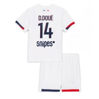 Paris Saint-Germain Barn Bortaställ 2025/26 Désiré Doué 14 Kortärmad Tröja + Shorts