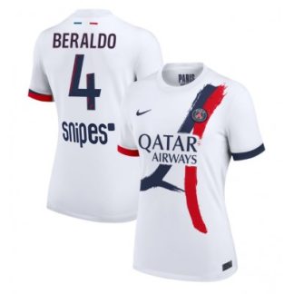 Paris Saint-Germain Dam Bortatröja 2025/26 Lucas Beraldo 4 Kortärmad Fotbollströja