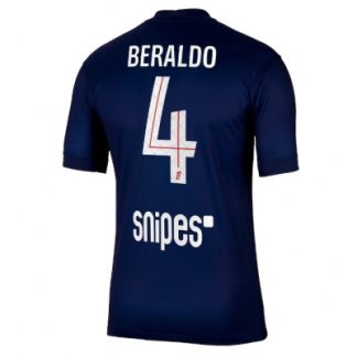 Paris Saint-Germain Herr Hemmatröja 2025/26 Lucas Beraldo 4 Kortärmad Fotbollströja