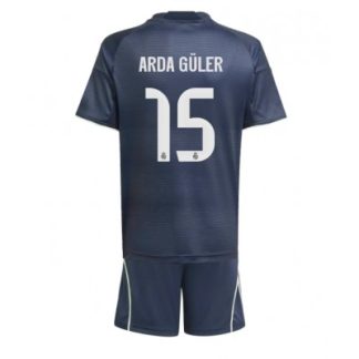 Real Madrid Barn Bortaställ 2025/26 Arda Güler 15 Kortärmad Tröja + Shorts