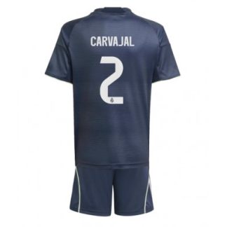 Real Madrid Barn Bortaställ 2025/26 Daniel Carvajal 2 Kortärmad Tröja + Shorts