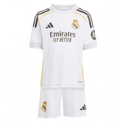 Real Madrid Barn Hemmaställ 2025/26 Kortärmad Tröja + Shorts