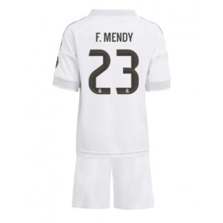 Real Madrid Barn Hemmatröja 2025/26 Ferland Mendy 23 Kortärmad Tröja + Shorts