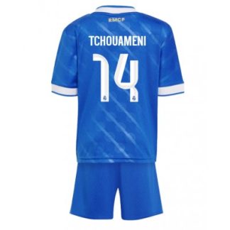 Real Madrid Barn Tredjeställ 2025/26 Aurelien Tchouameni 14 Kortärmad Tröja + Shorts