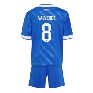 Real Madrid Barn Tredjeställ 2025/26 Federico Valverde 8 Kortärmad Tröja + Shorts
