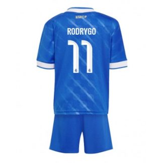 Real Madrid Barn Tredjeställ 2025/26 Rodrygo Goes 11 Kortärmad Tröja + Shorts
