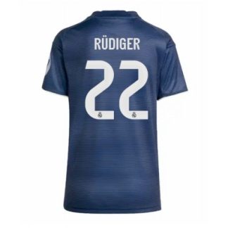 Real Madrid Dam Bortatröja 2025/26 Antonio Rüdiger 22 Kortärmad Fotbollströja