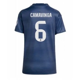 Real Madrid Dam Bortatröja 2025/26 Eduardo Camavinga 6 Kortärmad Fotbollströja