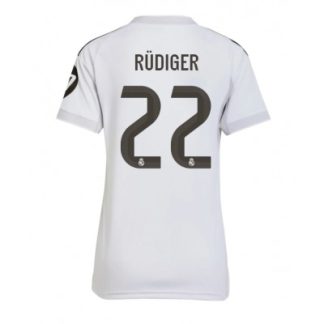 Real Madrid Dam Hemmatröja 2025/26 Antonio Rüdiger 22 Kortärmad Fotbollströja
