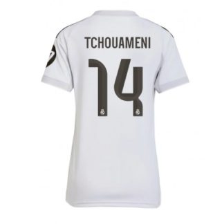 Real Madrid Dam Hemmatröja 2025/26 Aurelien Tchouameni 14 Kortärmad Fotbollströja