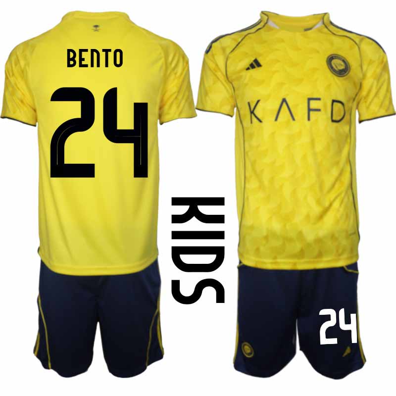 Al-Nassr Bento #24 Barn Hemmaställ 2025-26 Tröja + Shorts