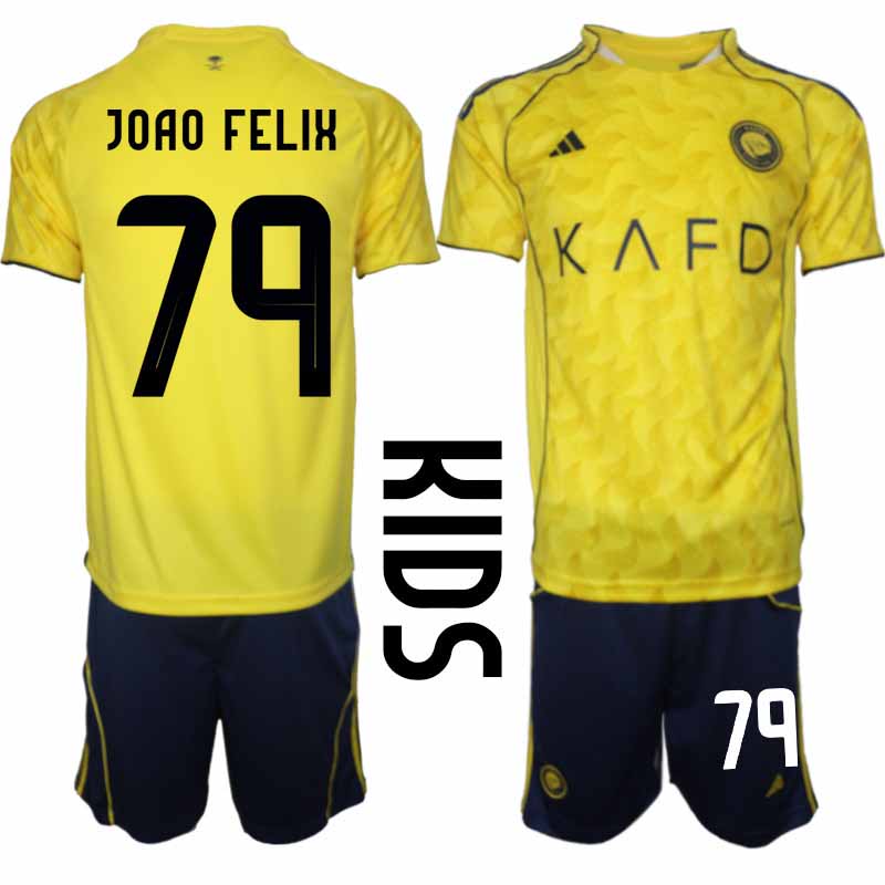 Al-Nassr João Félix #79 Barn Hemmaställ 2025-26 Tröja + Shorts